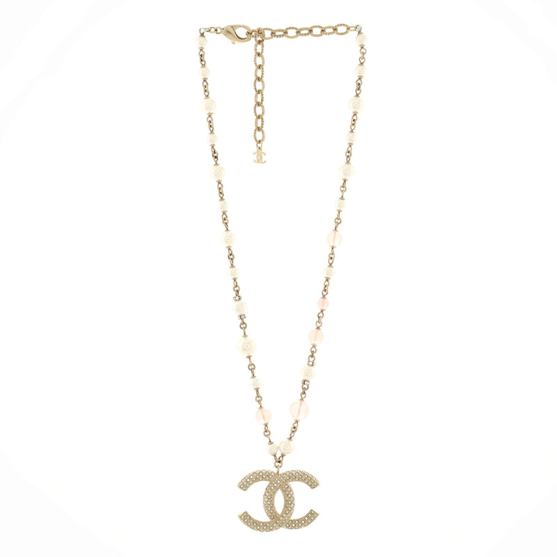 Chanel Cc Long Pendant Necklace Metal