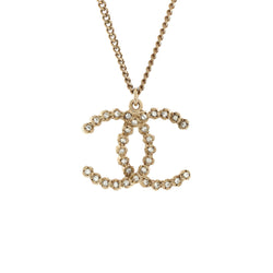 Chanel Cc Pendant Necklace Metal With