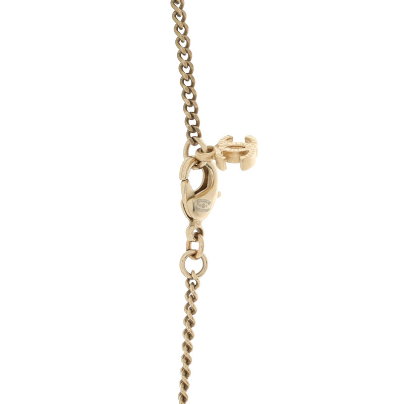 Chanel Cc Pendant Necklace Metal With