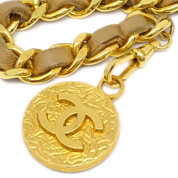 Chanel Medallion Chain Belt Beige Small