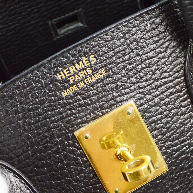 Hermes Black Ardennes Birkin 35 Handbag