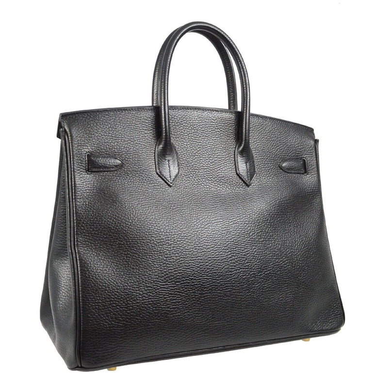 Hermes Black Ardennes Birkin 35 Handbag