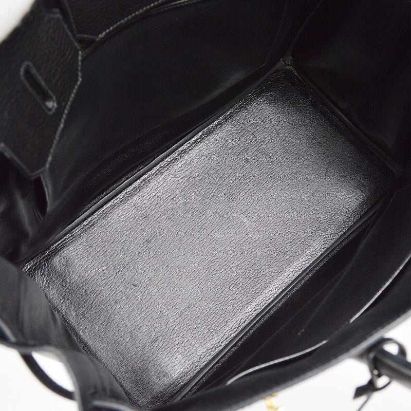 Hermes Black Ardennes Birkin 35 Handbag