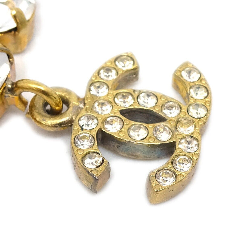 Chanel Rhinestone Chain Bracelet Gold