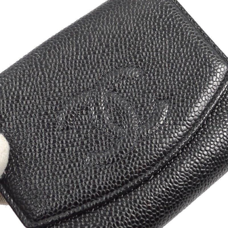 Chanel Black Caviar Bifold Wallet Purse