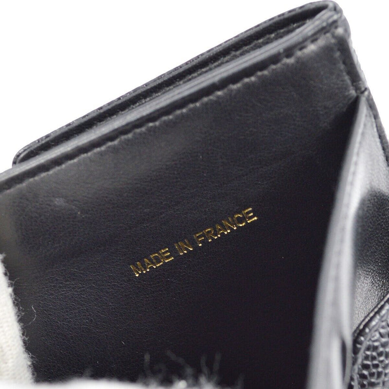 Chanel Black Caviar Bifold Wallet Purse