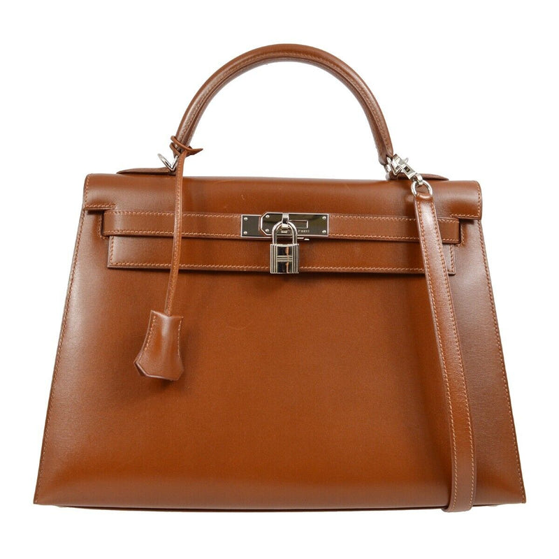 Hermes Brown Box Calf Kelly 32 Sellier