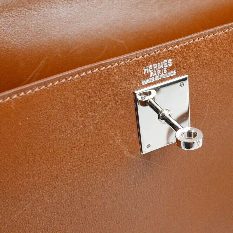 Hermes Brown Box Calf Kelly 32 Sellier