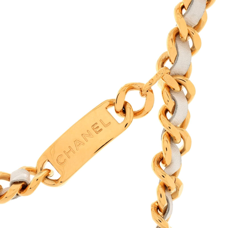 Chanel Vintage Logo Chain Belt Metal And