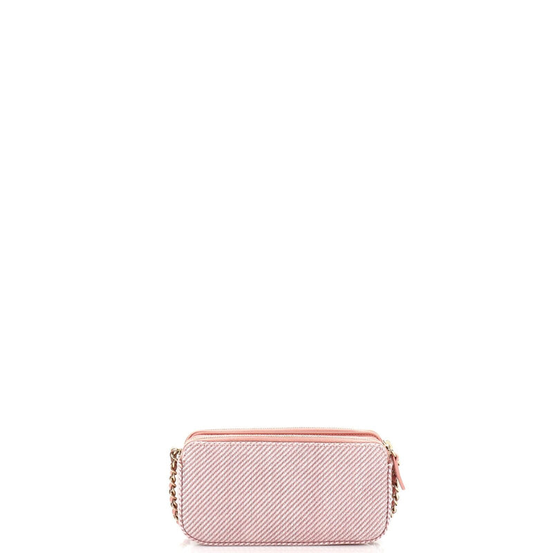 Chanel Deauville Double Zip Clutch With