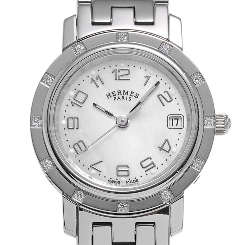 Hermes Clipper Nakure 12P Diamond Watch