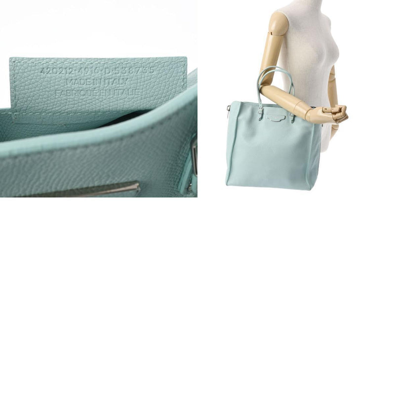 Balenciaga The Paper Tote Mint Hand Bag