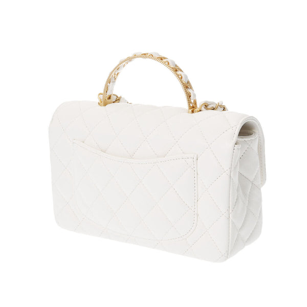 Chanel Matrasse Chainshoulder Bag White