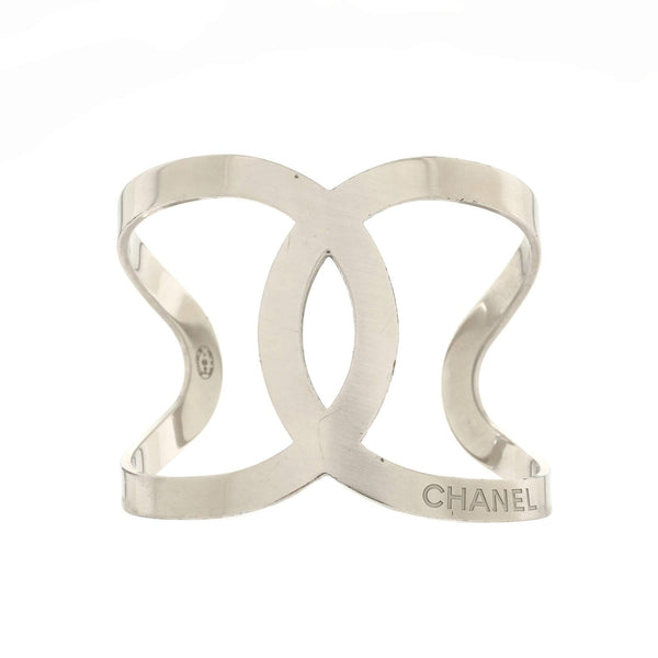 Chanel Cc Cut-Out Cuff Bracelet Metal