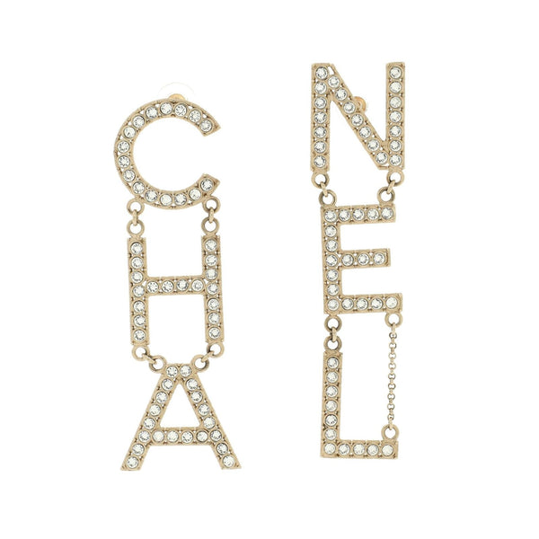 Chanel Cha-Nel Drop Earrings Metal With