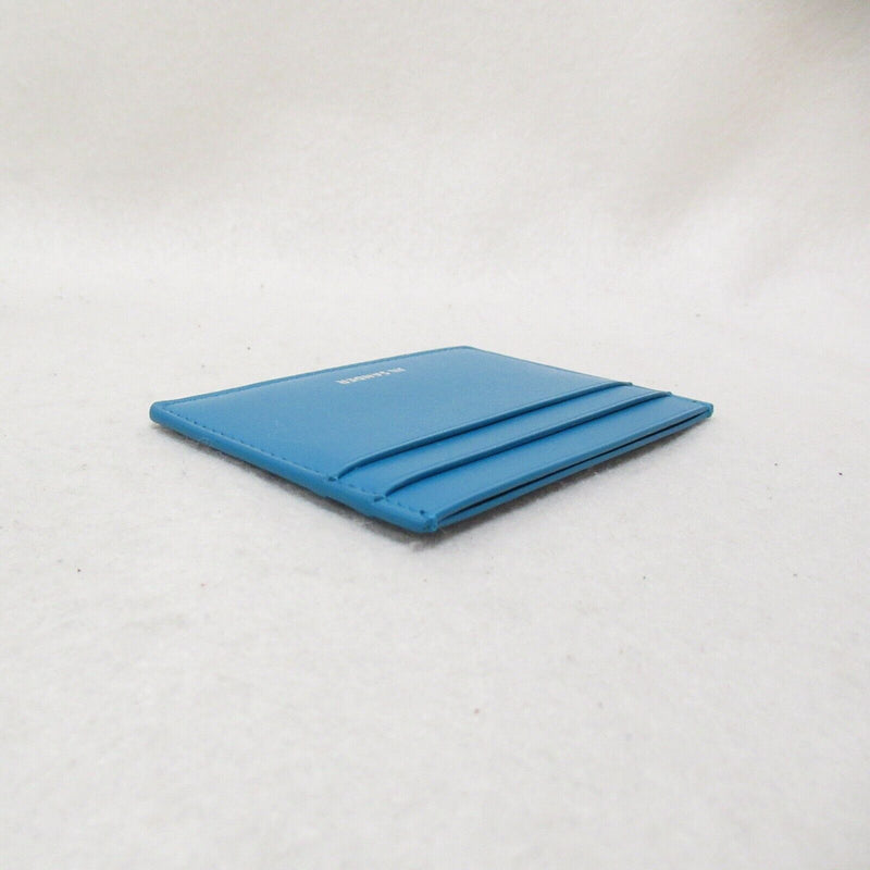 Jil Sander Card Case Holder Leather Blue