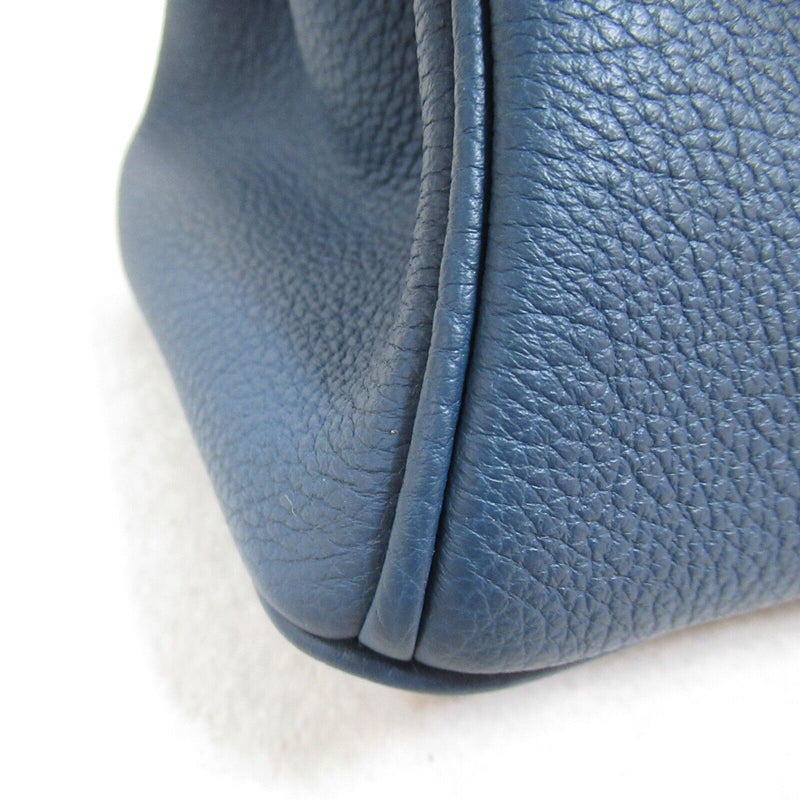 Hermes Birkin 25 Blue De Presse Handbag