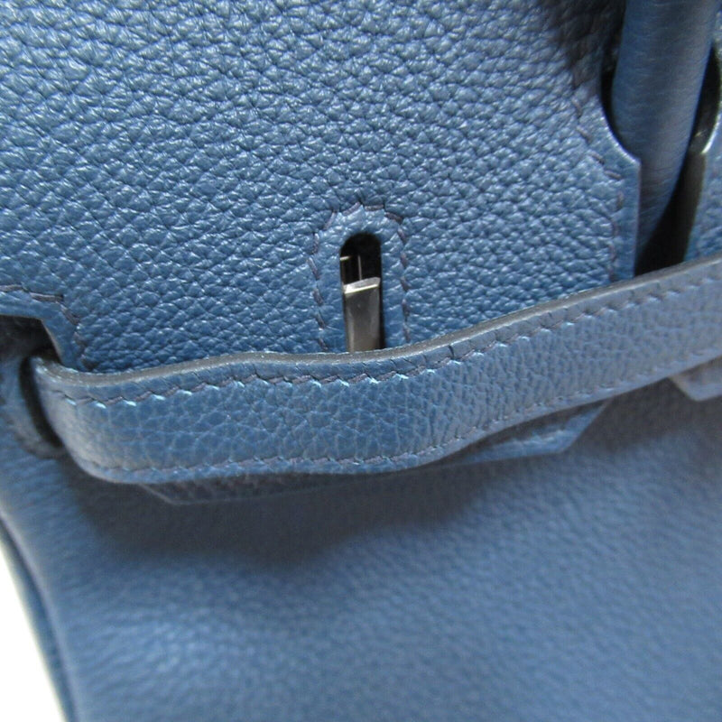 Hermes Birkin 25 Blue De Presse Handbag