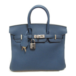 Hermes Birkin 25 Blue De Presse Handbag