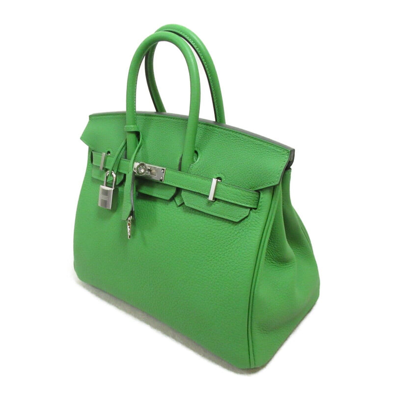 Hermes Birkin 25 Vert Yucca Handbag Togo