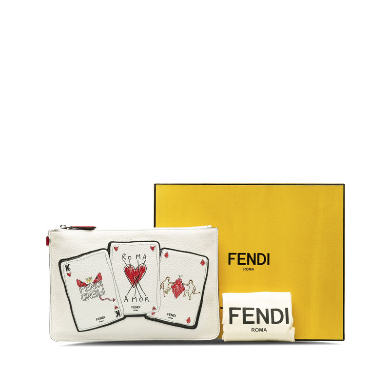 Fendi Roma Playing Cards Zip Clutch