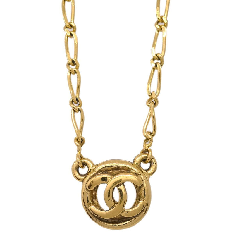 Chanel Medallion Pendant Necklace Gold