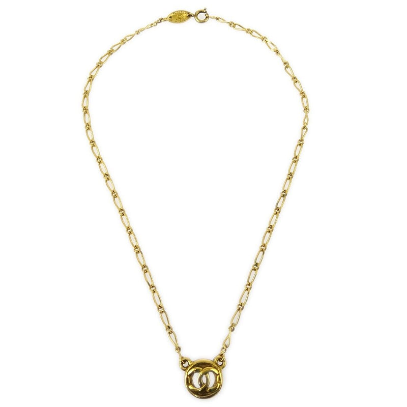 Chanel Medallion Pendant Necklace Gold