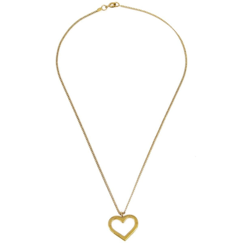 Chanel Heart Gold Chain Pendant Necklace