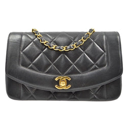 Chanel Black Lambskin Small Diana