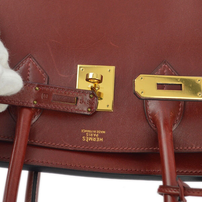 Hermes Rouge H Box Calf Birkin 30