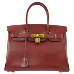 Hermes Rouge H Box Calf Birkin 30