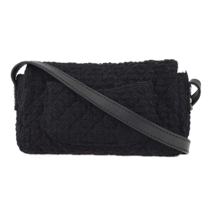 Chanel Black Tweed Mademoiselle Lock