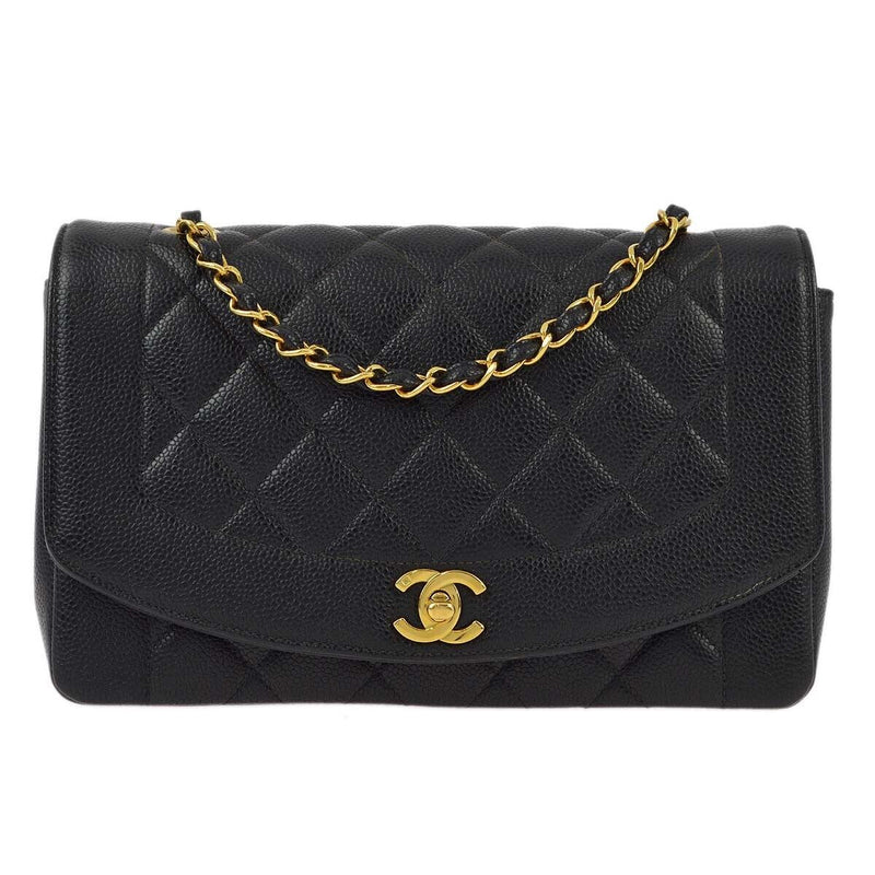 Chanel Black Caviar Medium Diana