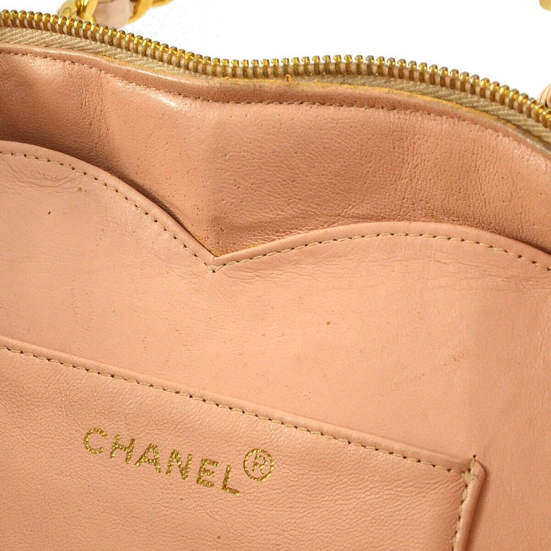 Chanel Light Pink Heart Vanity Handbag