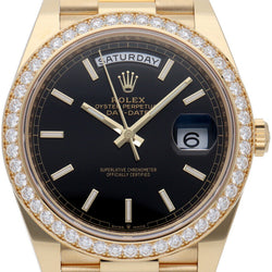 Rolex Day-Date Watch 40 Diamond Bezel