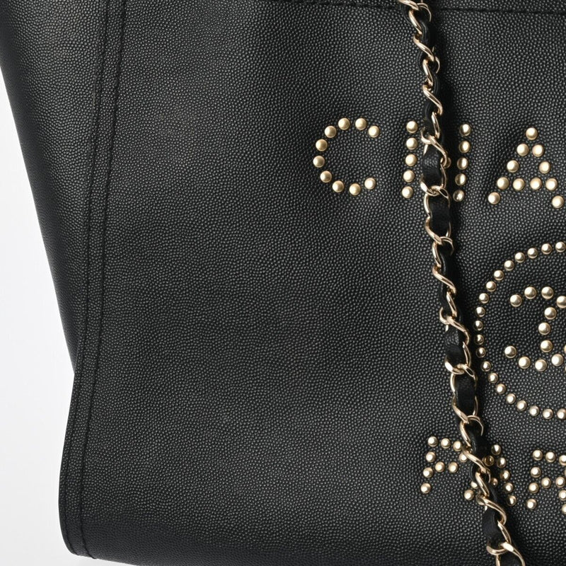 Chanel Deauville Studded Tote Chain 2Way