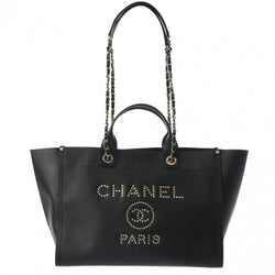 Chanel Deauville Studded Tote Chain 2Way