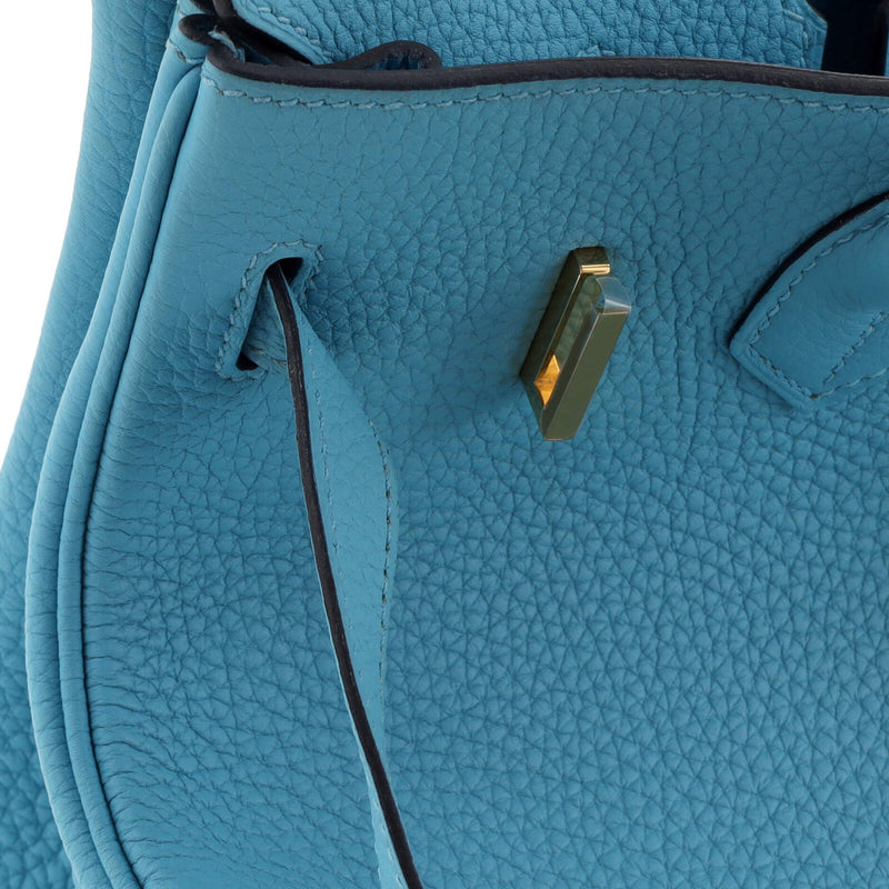 Hermes Birkin Handbag Bleu Du Nord Togo