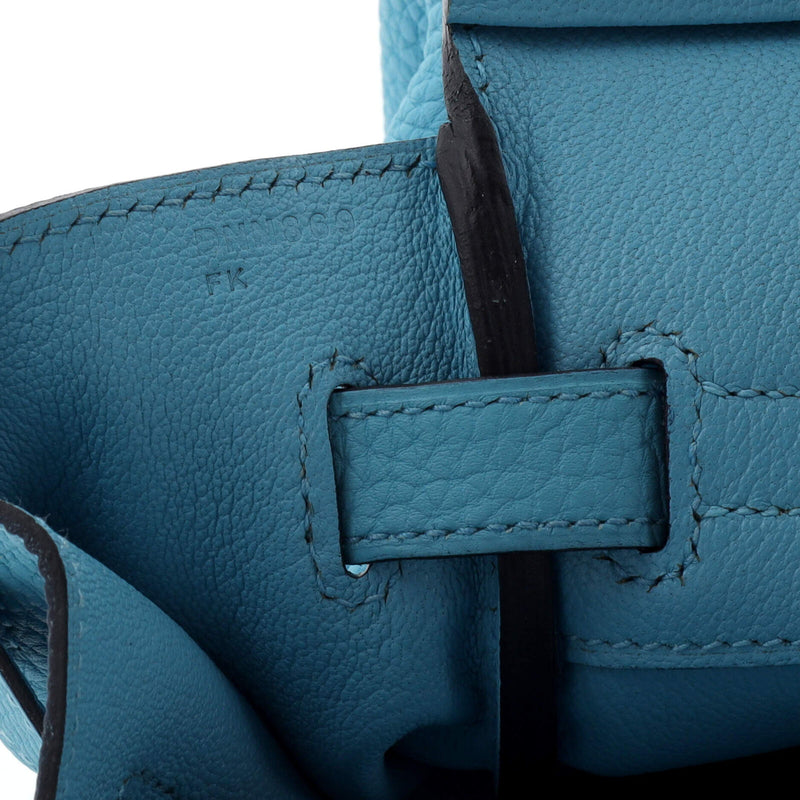 Hermes Birkin Handbag Bleu Du Nord Togo