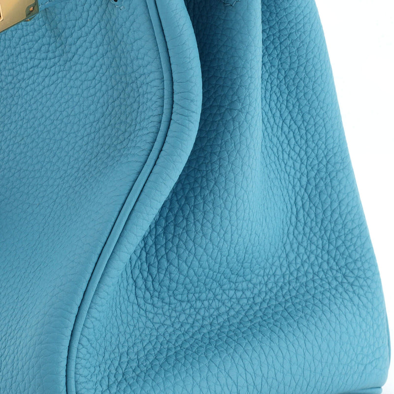 Hermes Birkin Handbag Bleu Du Nord Togo