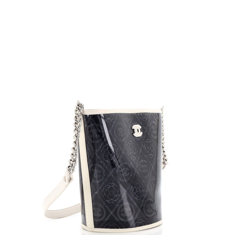 Chanel Camellia Coco Bucket Bag Printed