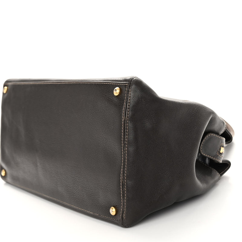 Chanel Calfskin Cc Shoulder Bag Brown