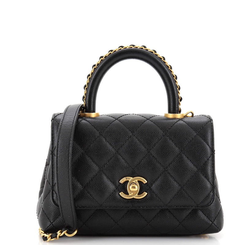 Chanel Coco Top Handle Bag Quilted