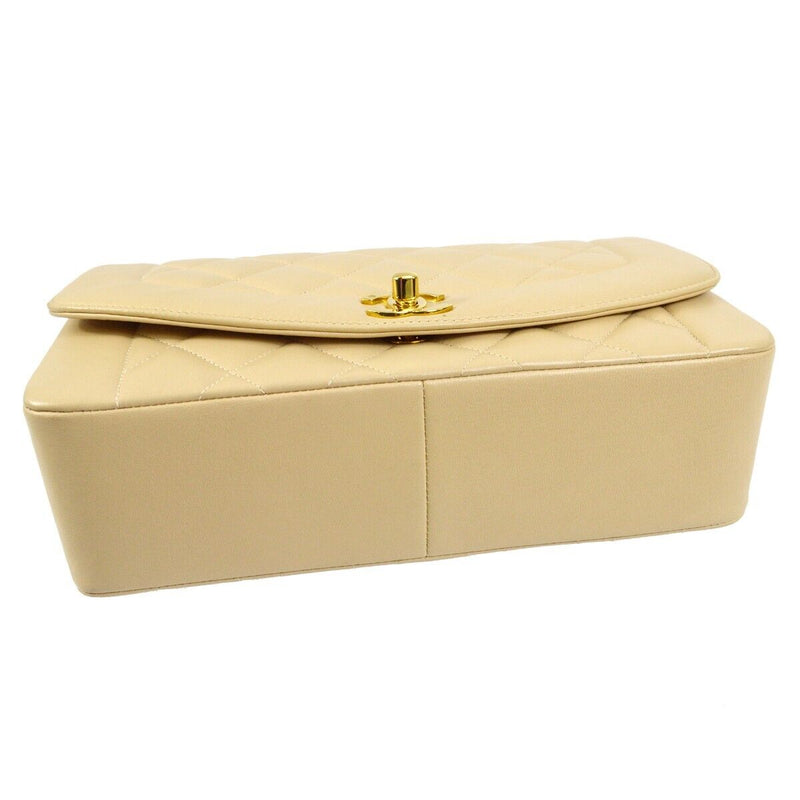 Chanel Beige Lambskin Medium Diana