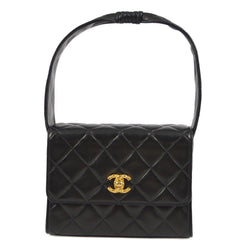 Chanel Black Lambskin Top Handle Handbag