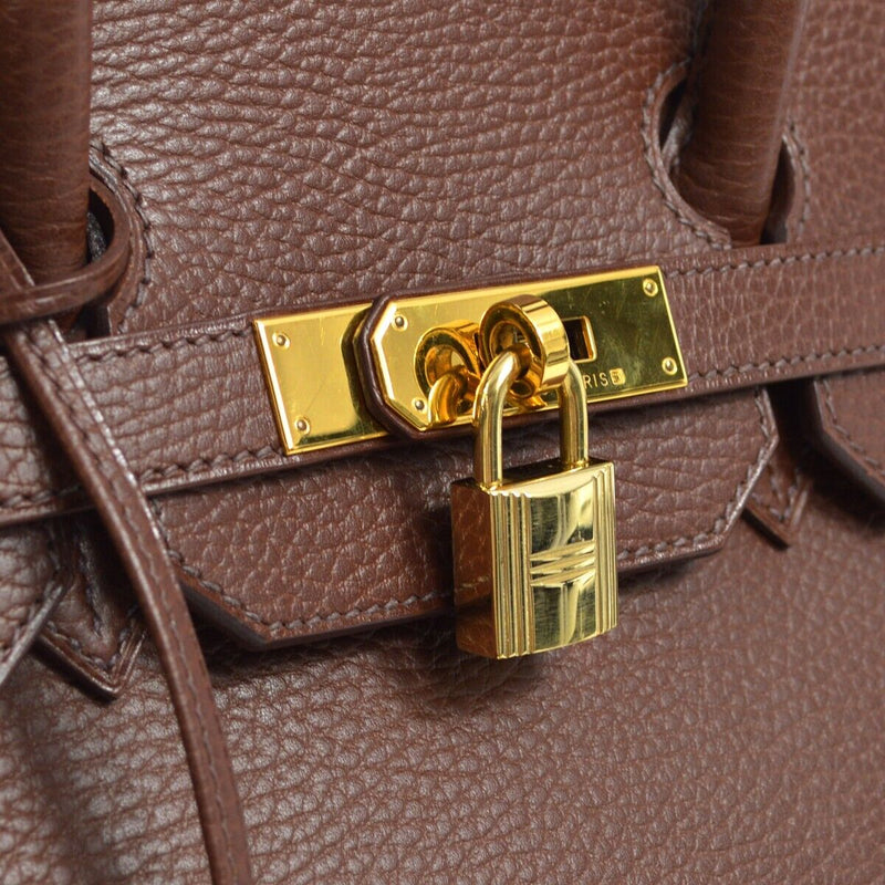 Hermes Brown Ardennes Birkin 35 Handbag