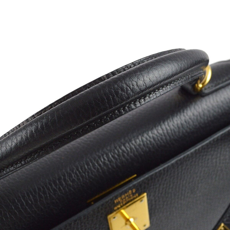 Hermes Black Ardennes Kelly 28 Sellier