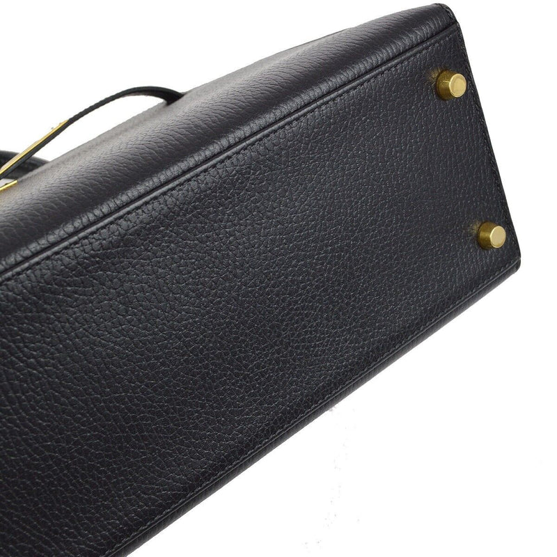 Hermes Black Ardennes Kelly 28 Sellier