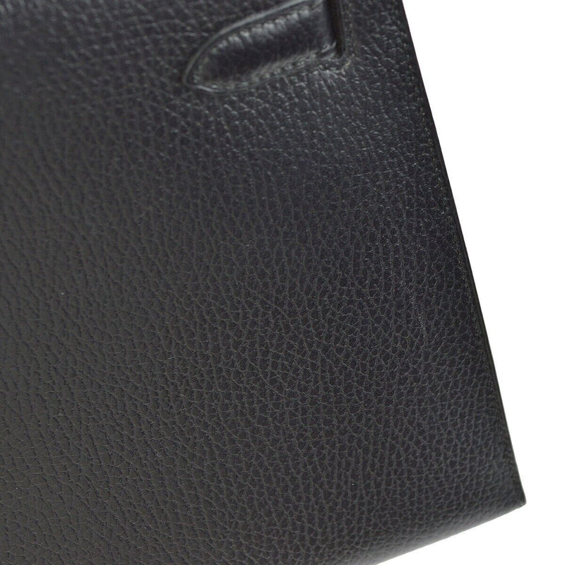 Hermes Black Ardennes Kelly 28 Sellier