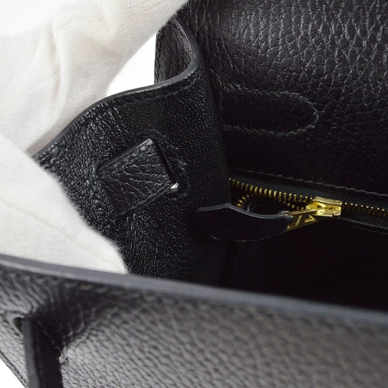 Hermes Black Ardennes Kelly 28 Sellier